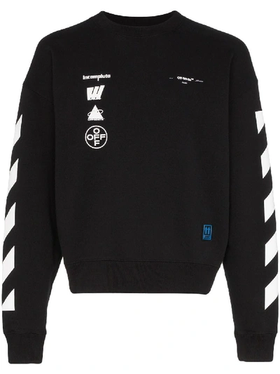 Shop Off-white Printed Sweatshirt In Black