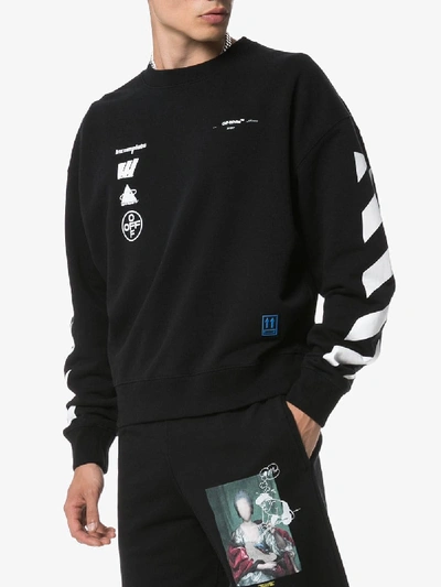 Shop Off-white Printed Sweatshirt In Black