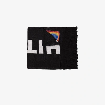 Shop Off-white Printed Scarf In Black