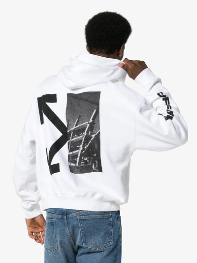 Shop Off-white Printed Hoodie In White