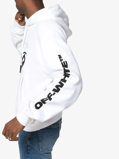Shop Off-white Printed Hoodie In White
