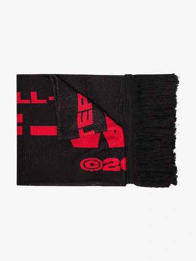 Shop Off-white Printed Scarf In Black