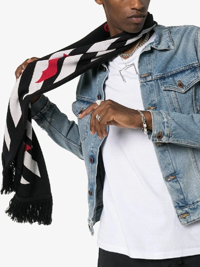 Shop Off-white Printed Scarf In Black