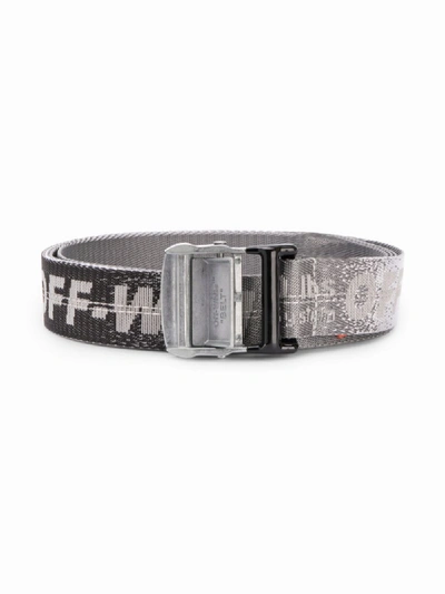 Shop Off-white Logo Belt In Grey