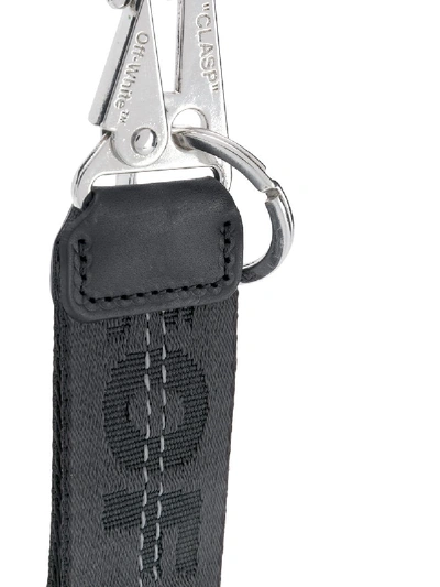 Shop Off-white Logo Key Holder In Black