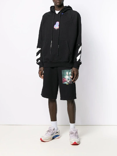 Shop Off-white Printed Hoodie In Black