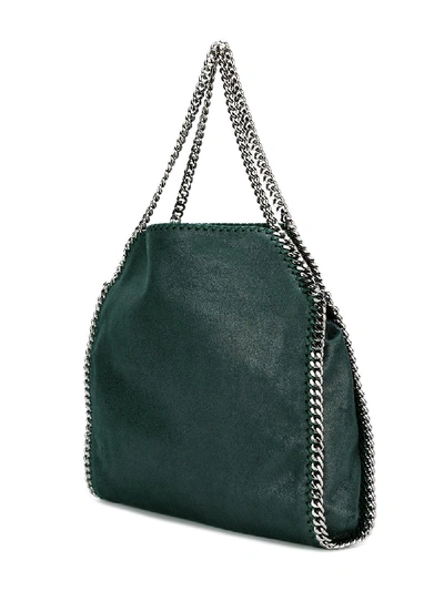 Shop Stella Mccartney Falabella Small Tote Bag In Green