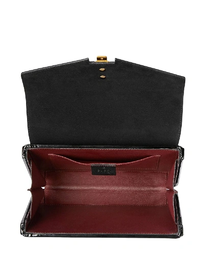 Shop Gucci Sylvie Leather Handbag In Black