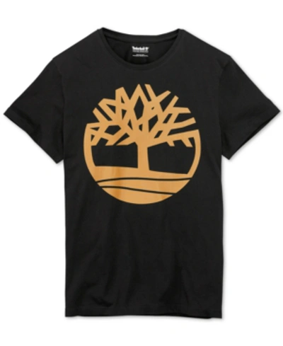 Shop Timberland Men's Core Logo Graphic T-shirt In Black Tree