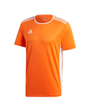 orange and white adidas shirt