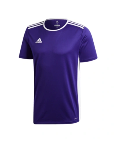 Shop Adidas Originals Adidas Men's Entrada Climalite Soccer Shirt In Collegiate Purple/white