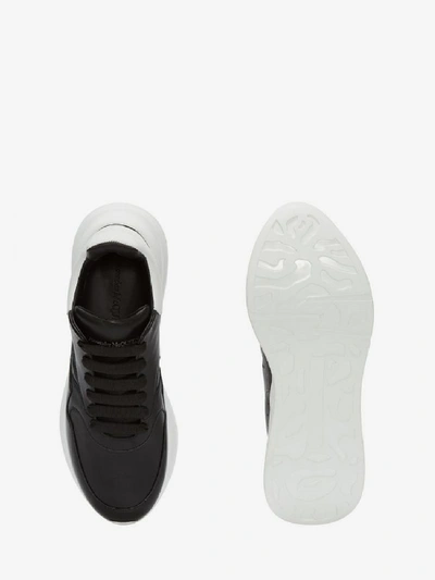 Shop Alexander Mcqueen Leather Sneakers In Black