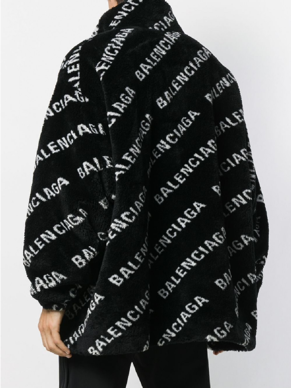 balenciaga jacket black and white