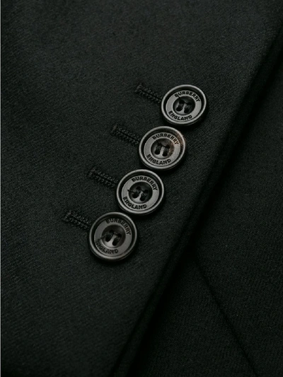 Shop Burberry Slim Fit Wool Jacket In Black
