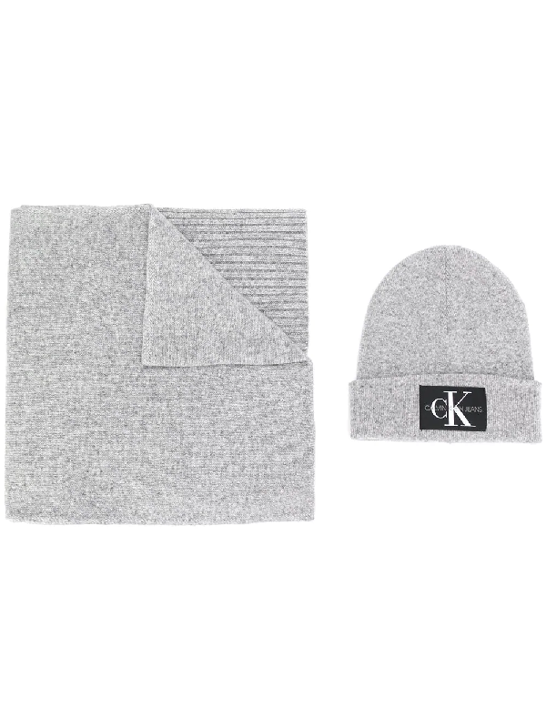 calvin klein beanie white