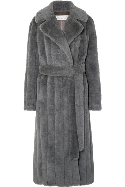 Shop Gabriela Hearst Pavlovna Belted Wool, Silk And Cashmere-blend Coat In Dark Gray