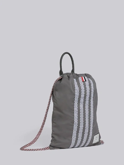 Shop Thom Browne Military Ripstop Drawcord Bag In Grey