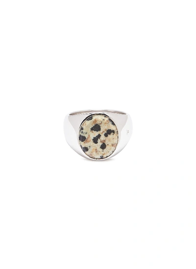 Shop Tom Wood 'oval Leopard' Jasper Stone Silver Signet Ring – Size 54