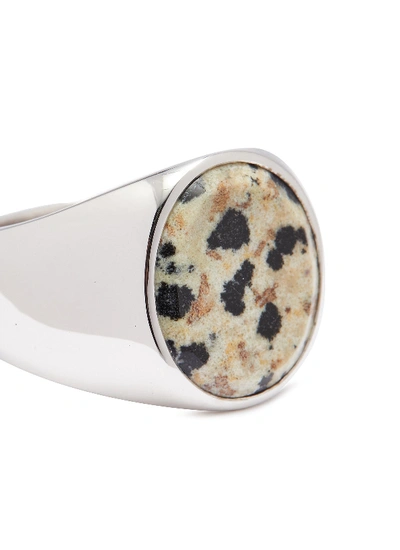 Shop Tom Wood 'oval Leopard' Jasper Stone Silver Signet Ring – Size 54