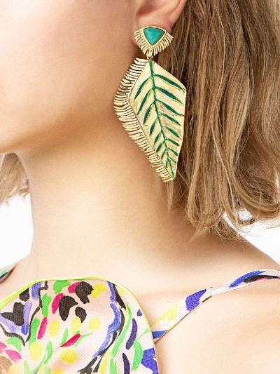 Shop Aurelie Bidermann Selena Earrings In Gold
