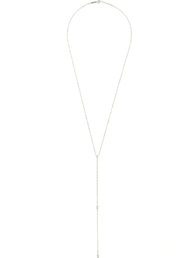 Shop Anita Ko Pear And Double Marquis Diamond Necklace In Silver