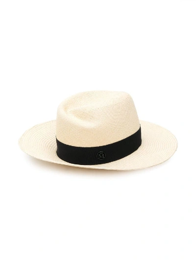 Shop Maison Michel Straw Virgine Hat In Neutral