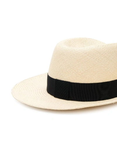 Shop Maison Michel Straw Virgine Hat In Neutral