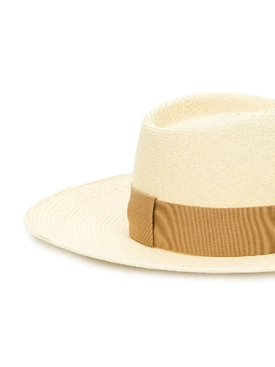 Shop Maison Michel Charles Classic Straw Hat In Neutral