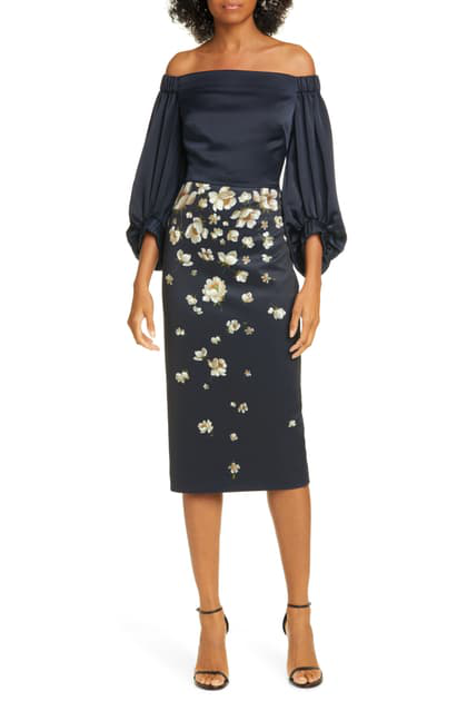 ted baker navy dress with flowers
