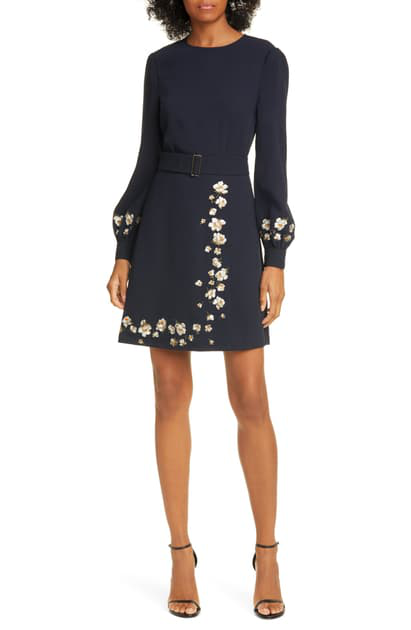 ted baker navy floral dress