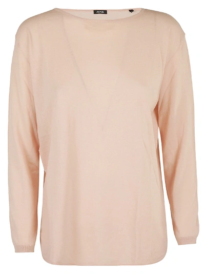 Shop Aspesi Pink Cotton Sweater