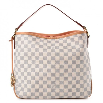 Pre-owned Louis Vuitton Delightful Damier Azur Pm Pink Lining