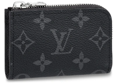 Pre-owned Louis Vuitton  Coin Purse Monogram Eclipse Black Gray