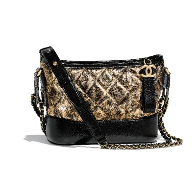 Chanel Black Chevron Quilted Aged Calfskin Small Gabrielle Hobo Gold And  Ruthenium Hardware, 2018 Available For Immediate Sale At Sotheby's