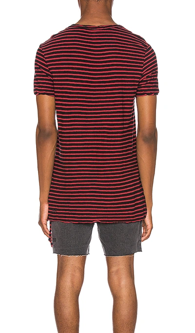 Shop Ksubi Sinister Stripe Tee In Red