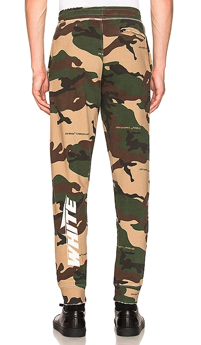 Shop Off-white Off Sweatpants In Camo