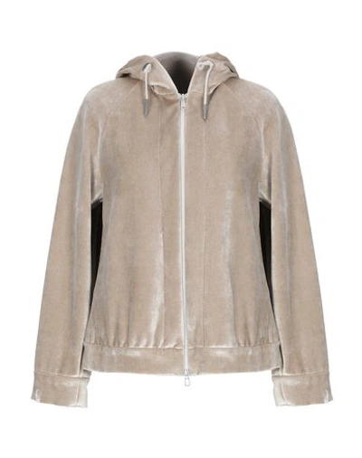 Shop Brunello Cucinelli Hooded Sweatshirt In Sand