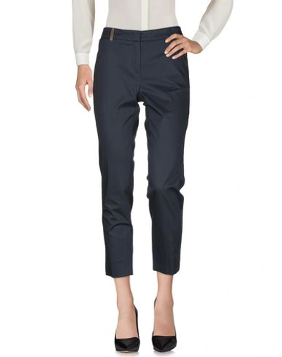 Peserico Casual Pants In Dark Blue