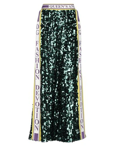 Shop Dolce & Gabbana Woman Pants Emerald Green Size 8 Polyester, Silk, Viscose, Elastane