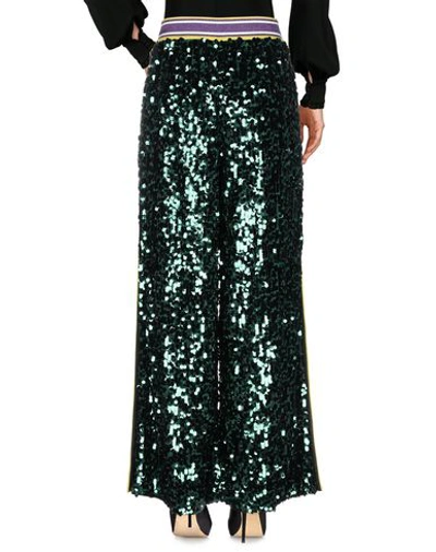 Shop Dolce & Gabbana Woman Pants Emerald Green Size 8 Polyester, Silk, Viscose, Elastane