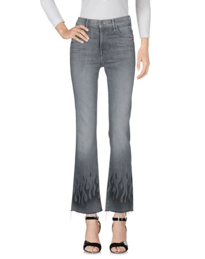 MOTHER MOTHER WOMAN JEANS GREY SIZE 27 COTTON, POLYESTER, ELASTANE 42750123IX 5
