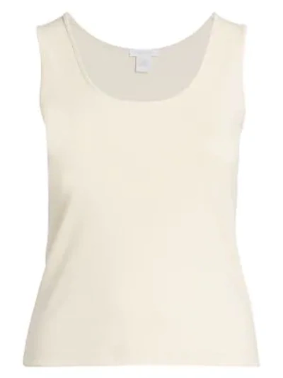 Shop Joan Vass, Plus Size Classic-fit Tank Top In Natural