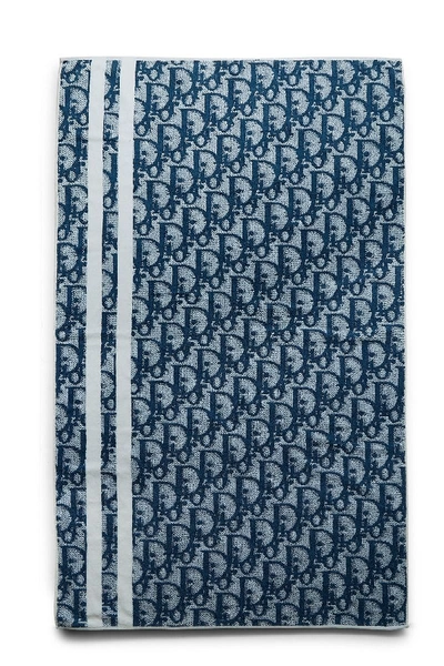 Pre-owned Dior Blue Trotter Canvas Cotton Beach Towel