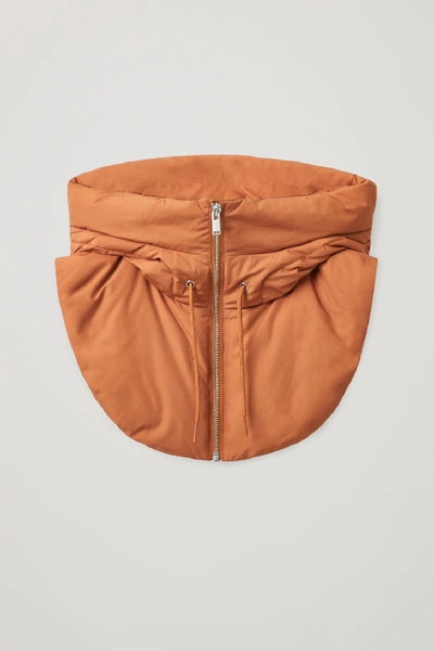 Shop Cos Hooded Mock Collar In Orange