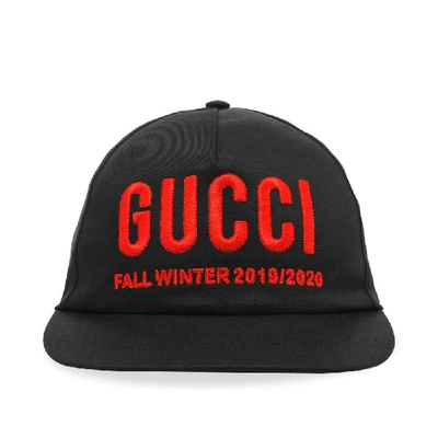 Shop Gucci Logo Cap In Black