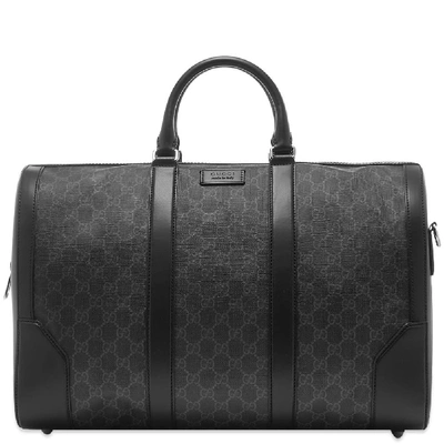 Shop Gucci Gg Supreme Duffel Bag In Black