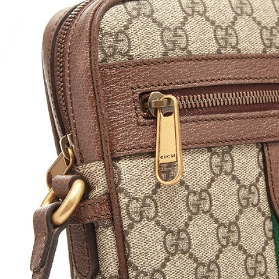 Shop Gucci Ophidia Cross Body Bag In Brown