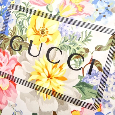 Shop Gucci Logo Floral Tote Bag In Multi