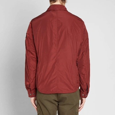 Shop Belstaff Camber Nylon Zip Jacket In Burgundy