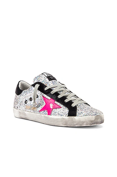 Shop Golden Goose Superstar Sneaker In Metallic,pink In Rainbow Glitter & Fuxia